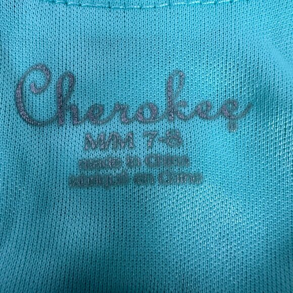 Cherokee Girls' Mint Green & White Lace Dress Size M Sleeveless Back Zipper - Picture 5 of 6